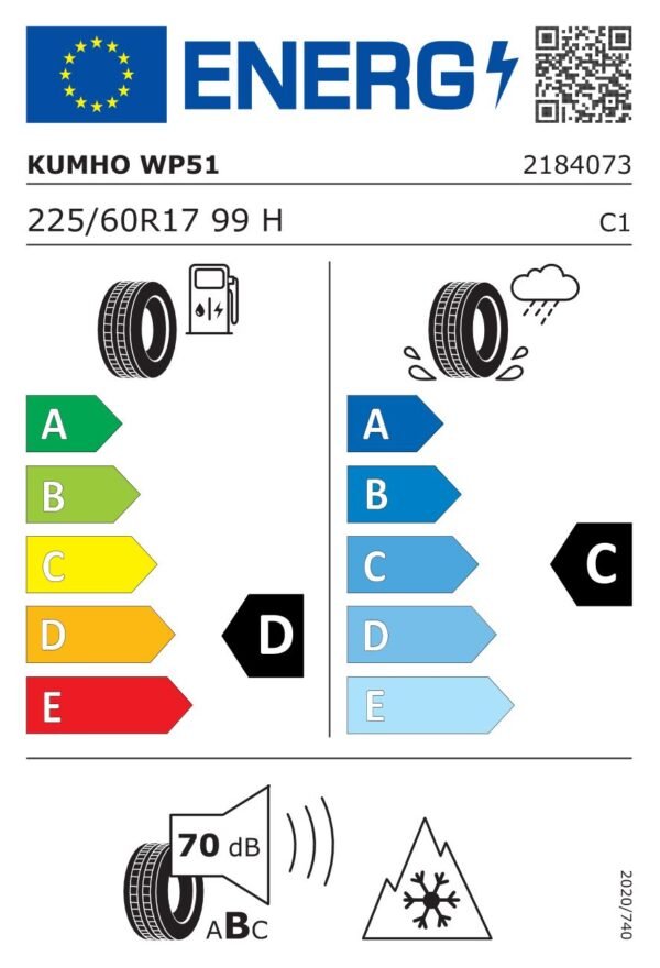 Kumho WINTERCRAFT WP51 225/60R17 99H - imagine 2