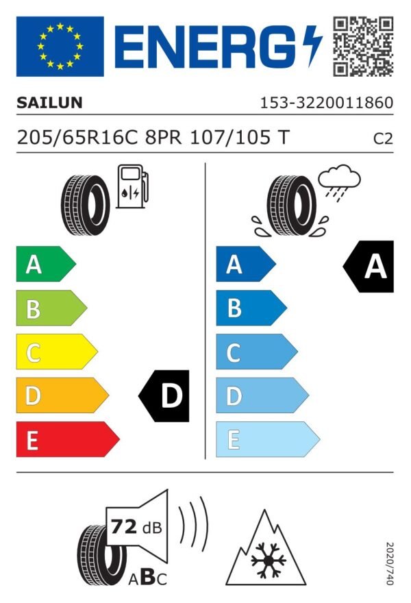 Sailun COMMERCIO 4 SEASONS 205/65R16 107/105T - imagine 2