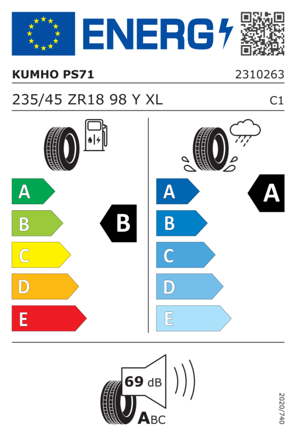 Kumho ECSTA PS71 225/45R17 91Y