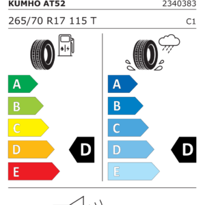 Kumho AT52 265/70R17 115T