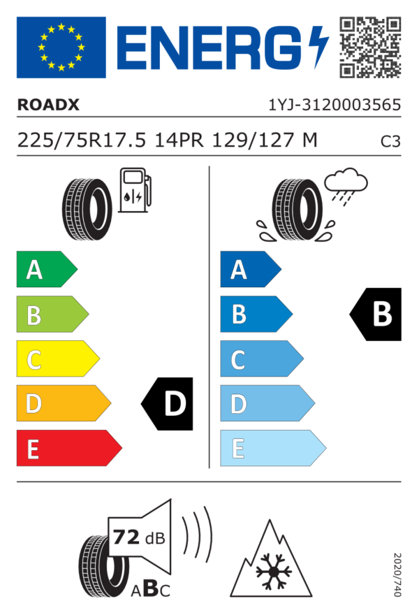 ROADX-CAMIOANE RH621 225/75R17.5 129/127M - imagine 2