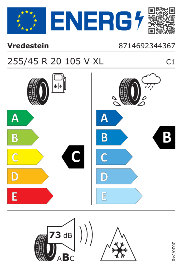 Vredestein WINTRAC PRO 255/45R20 105V - imagine 2