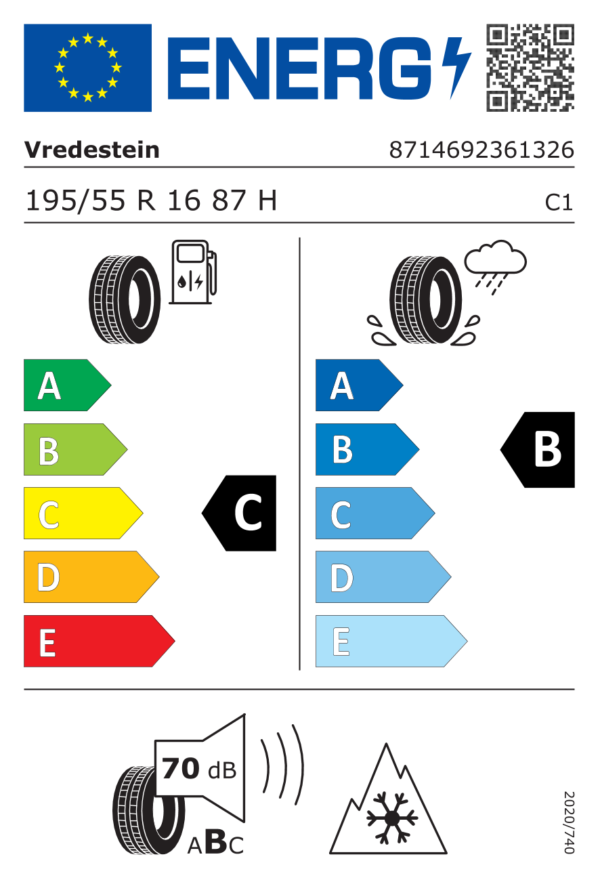 Vredestein WINTRAC 195/55R16 87H - imagine 2