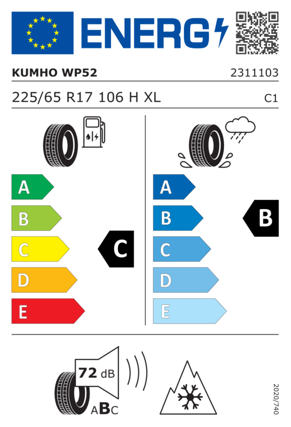 Kumho WINTERCRAFT WP52 225/65R17 106H - imagine 2