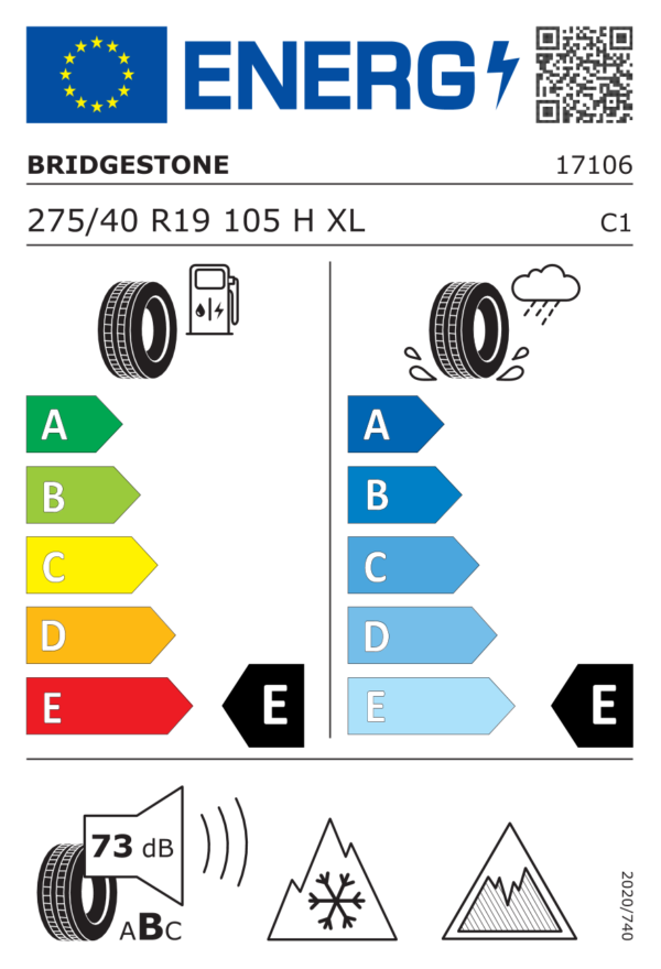 Bridgestone BLIZZAK ICE 275/40R19 105H