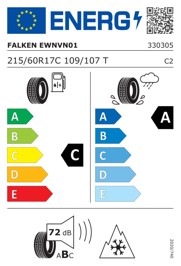 Falken EUROWINTER VAN01 215/60R17 109/107T - imagine 2